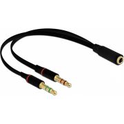 DeLOCK 65967 audio kabel 0,2 m 3.5mm 2 x 3.5mm Zwart
