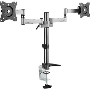 LogiLink BP0077 flat panel bureau steun 68,6 cm (27 ) Doorvoer Zwart, Roestvrijstaal