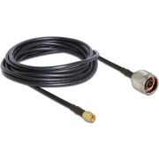 DeLOCK 89465 5m N plug SMA plug Zwart coax-kabel
