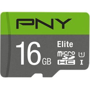 PNY Elite microSDHC 16GB flashgeheugen Klasse 10 UHS-I