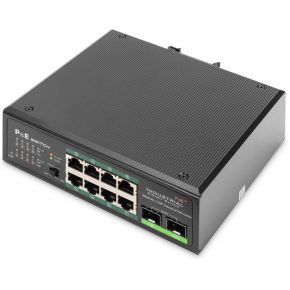 Digitus DN-651110 netwerk- Gigabit Ethernet (10/100/1000) Zwart Power over Ethernet (PoE) netwerk switch
