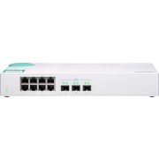 QNAP QSW-308S netwerk- Unmanaged Gigabit Ethernet (10/100/1000) Wit netwerk switch