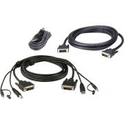 ATEN 2L-7D02UDX3 toetsenbord-video-muis (kvm) kabel 1,8 m Zwart