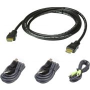 Aten 2L-7D02UHX4 toetsenbord-video-muis (kvm) kabel 1,8 m Zwart
