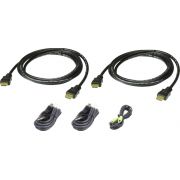 Aten 2L-7D02UHX5 toetsenbord-video-muis (kvm) kabel 1,8 m Zwart