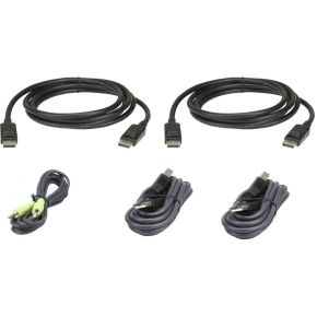 Aten 2L-7D03UDPX5 toetsenbord-video-muis (kvm) kabel 3 m Zwart