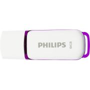 Philips-FM64FD70B-USB-flash-drive-64-GB-USB-Type-A-2-0-Paars-Wit
