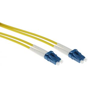 ACT 1.5 meter singlemode 9/125 OS2 duplex armored fiber patch kabel met LC connectoren