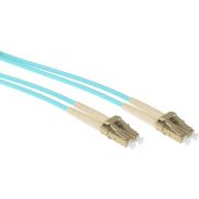 ACT-0-5-meter-multimode-50-125-OM3-duplex-armored-fiber-patch-kabel-met-LC-connectoren