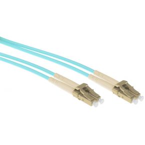 ACT 15 meter multimode 50/125 OM3 duplex armored fiber patch kabel met LC connectoren