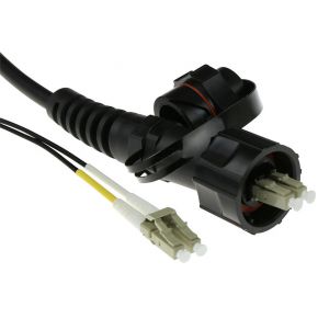 ACT RL7120 Glasvezel kabel 20 m OM3 2x LC Zwart