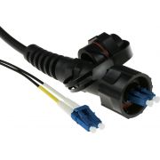 ACT 20 meter singlemode 9/125 OS2 duplex fiber patch kabel met LC en IP67 LC connectoren