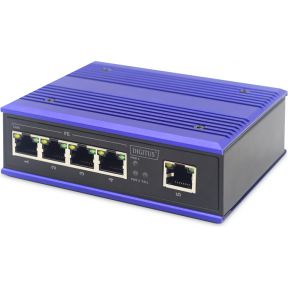 ASSMANN Electronic DN-650105 netwerk-switch Fast Ethernet (10/100) Zwart, Blauw
