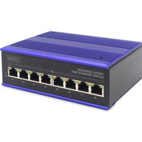 ASSMANN Electronic DN-650106 netwerk-switch Fast Ethernet (10/100) Zwart, Blauw