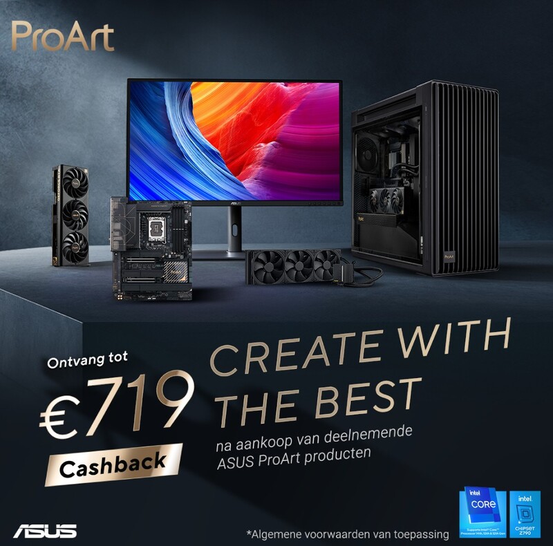 Megekko.nl - ASUS Pro Art actie: ontvang tot 719 euro cashback
