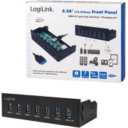 LogiLink-USB-HUB-3-0-7-Port-5-25-intern-snellader-poort