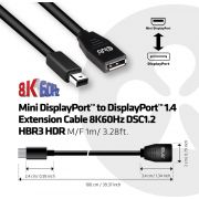CLUB3D-cac-1121-1-m-Mini-DisplayPort-DisplayPort-Zwart