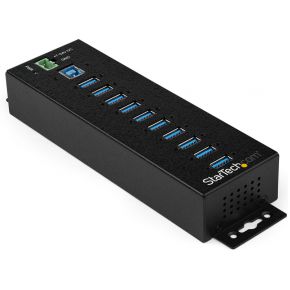 StarTech.com HB30A10AME interface hub USB 3.0 (3.1 Gen 1) Type-B 5000 Mbit/s Zwart