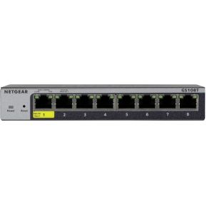Netgear GS108Tv3 Managed L2 Gigabit Ethernet (10/100/1000) Grijs netwerk switch