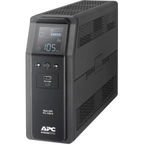APC Back-UPS PRO BR1200SI - Noodstroomvoeding, 8x C13 uitgang, 2x USB charger (type A & C), 1200VA,