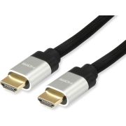 Equip 119381 HDMI kabel 2 m HDMI Type A (Standaard) Zwart, Zilver