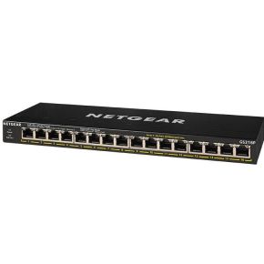 Netgear GS316P unmanaged (PoE) netwerk switch