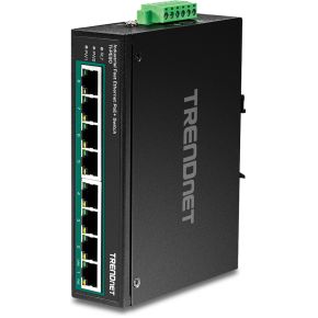 Trendnet TI-PE80 netwerk- Fast Ethernet (10/100) Zwart Power over Ethernet (PoE) netwerk switch
