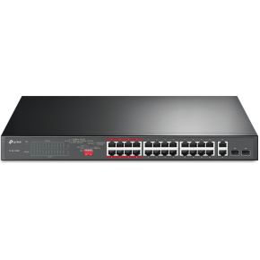 TP-LINK TL-SL1226P netwerk- Unmanaged Fast Ethernet (10/100) Grijs 1U Power over Ethernet (PoE netwerk switch