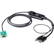 Aten CV190-AT toetsenbord-video-muis (kvm) kabel 1,8 m Zwart