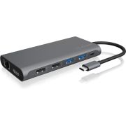 ICY BOX-DK4050-CPD interface hub USB 3.2 Gen 1 (3.1 Gen 1) Type-C 5000 Mbit/s Antraciet