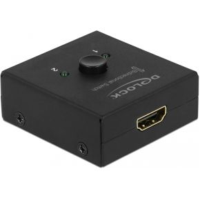 Delock 64072 HDMI 2 - 1 schakelaar bidirectioneel 4K 60 Hz compact