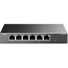 TP-LINK TL-SF1006P netwerk- Fast Ethernet (10/100) Zwart Power over Ethernet (PoE) netwerk switch