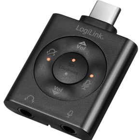 LogiLink UA0365 USB C naar 2x 3,5mm (audio/microphone)
