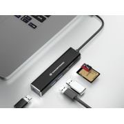 Conceptronic-DONN08B-interface-hub-USB-3-2-Gen-1-3-1-Gen-1-Type-C-5000-Mbit-s-Zwart