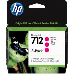 HP 712 Origineel Magenta 3 stuk(s)