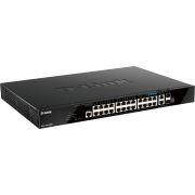 D-Link DGS-1520-28MP netwerk- Managed L3 10G Ethernet (100/1000/10000) Zwart 1U Power over Eth netwerk switch