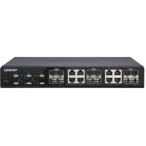 QNAP QSW-M1208-8C netwerk-switch Managed 10G Ethernet (100/1000/10000) Zwart