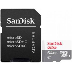 SanDisk Ultra 64GB MicroSDXC Geheugenkaart met SD Adapter
