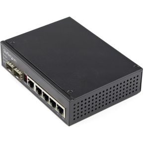 StarTech.com IES1G52UPDIN netwerk- Unmanaged Gigabit Ethernet (10/100/1000) Zwart netwerk switch