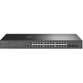 TP-LINK TL-SG3428MP netwerk- Managed Gigabit Ethernet (10/100/1000) Zwart Power over Ethernet netwerk switch