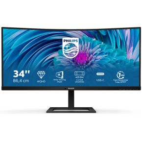 Philips E-Line E2 346E2CUAE/00 34 Wide Quad HD 100Hz USB-C Curved VA Monitor