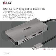 CLUB3D-CSV-1593-interface-hub-USB-3-2-Gen-1-3-1-Gen-1-Type-C-16200-Mbit-s-Metallic