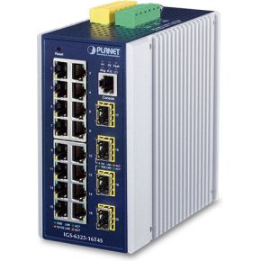 PLANET IGS-6325-16T4S netwerk-switch Managed L3 Gigabit Ethernet (10/100/1000) Blauw, Grijs