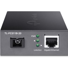 TP-LINK TL-FC311B-20 netwerk media converter 1000 Mbit/s 1550 nm Single-mode Zwart