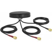 Delock 12676 LTE MIMO Dual Band WLAN 802.11 ac/ax/a/h/b/g/n Antenne 3 x SMA-stekker RG-174 1 m zwart