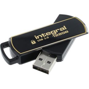 Integral INFD128GB360SEC3.0 USB flash drive 128 GB USB Type-A 3.2 Gen 1 (3.1 Gen 1) Zwart, Goud