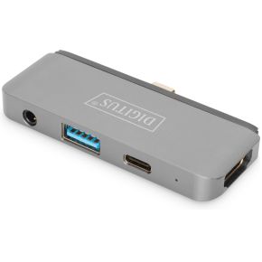 Digitus DA-70893 interface hub USB 3.2 Gen 1 (3.1 Gen 1) Type-C 5000 Mbit/s Grijs