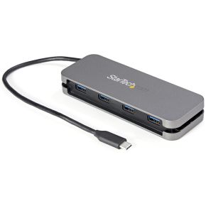 Startech StarTech.com HB30CM4AB interface hub USB 3.2 Gen 1 (3.1 Gen 1) Type-C 5000 Mbit/s Zwart, Grijs