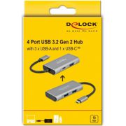 DeLOCK-63261-interface-hub-USB-3-2-Gen-2-3-1-Gen-2-Type-C-10000-Mbit-s-Zwart-Grijs