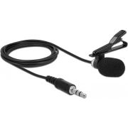 DeLOCK 66279 microfoon Zwart Microfoon met bevestigingsclip